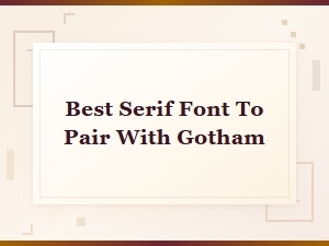 Best Serif Font to Pair with Gotham